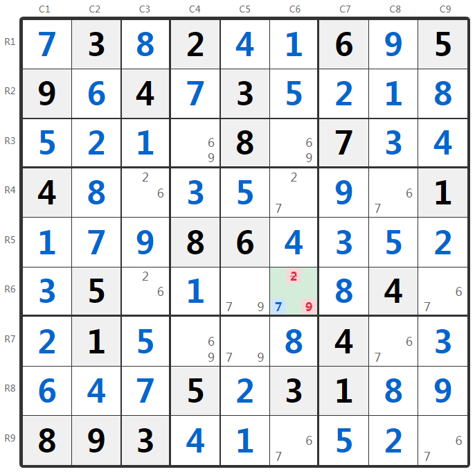 Esempio Tecnica BUG Sudoku