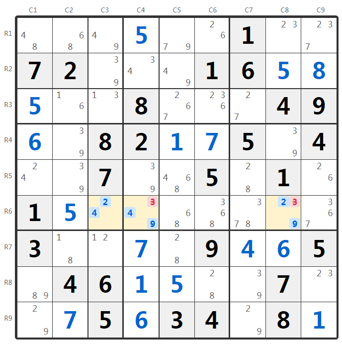 Esempio Tripla Nascosta - Analisi Riga