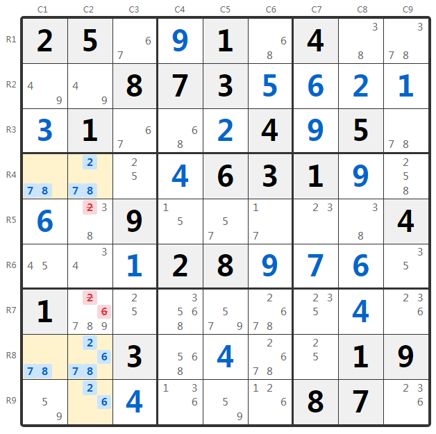Esempio Unique Rectangle Type 3