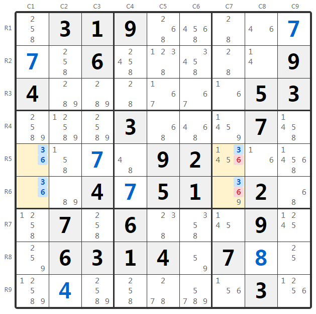 Esempio Unique Rectangle Type 4